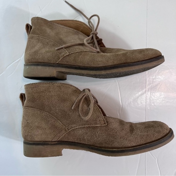 LUCKY Brand Garboh Tan Fall Desert Suede Leather Lace Up Chukka Ankle Bootie 8.5 - Picture 9 of 13